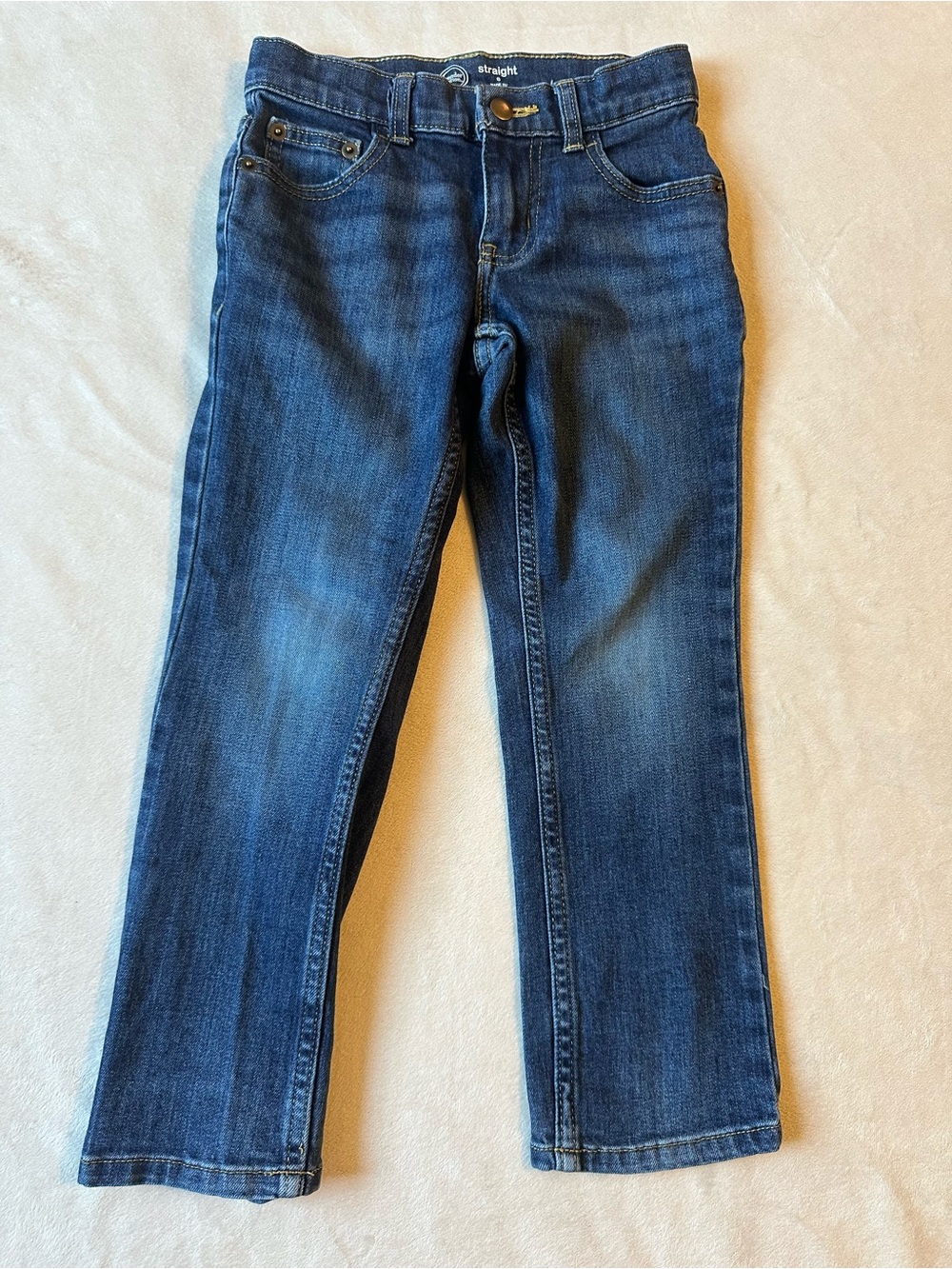 Boys Levi Straight-Leg Jeans - Dark Blue Wash